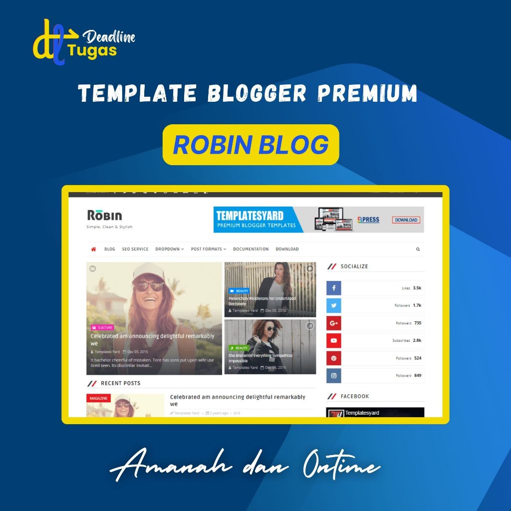 Template Blogger Premium Robin Blog