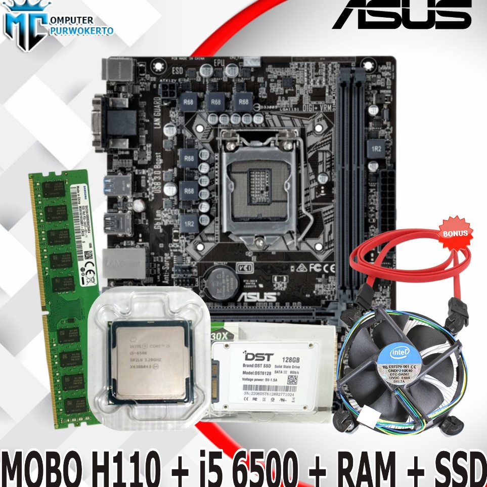 ART L39Y Motherboard H11 DDR4 Asus  Core i5 65  RAM  SSD