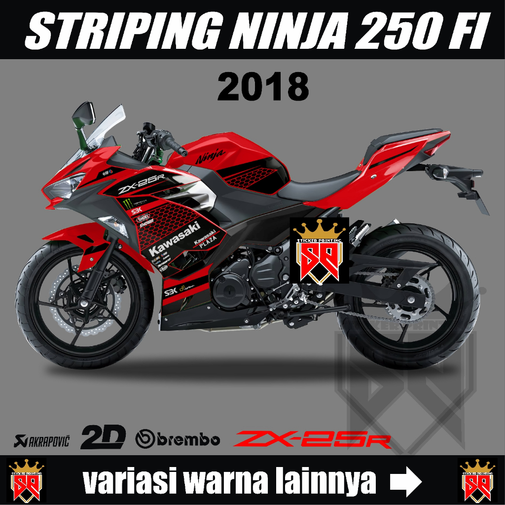 STRIPING NINJA FI NEW 250 2018-2020/DECAL STIKER NEW NINJA FI 250