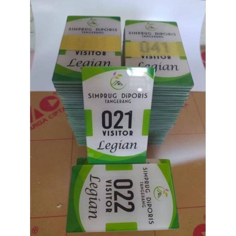 

Kartu Tamu, Kartu Penitipan, Visitor Card Bahan Akrilik