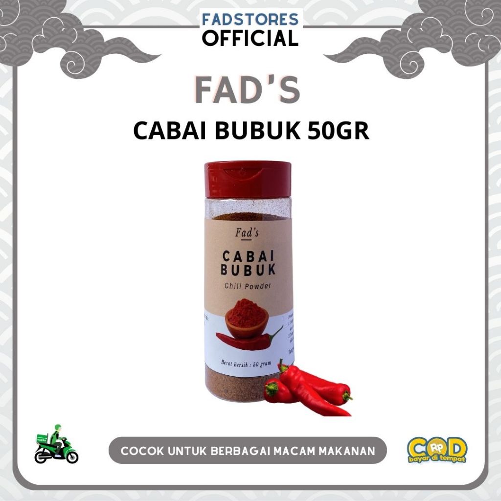 

[Kemasan Botol] Cabai Bubuk Ekstra Pedas 50gr - Chili Powder Extra Hot 50gr - Fad's Rempah Bubuk - Rempah JSR
