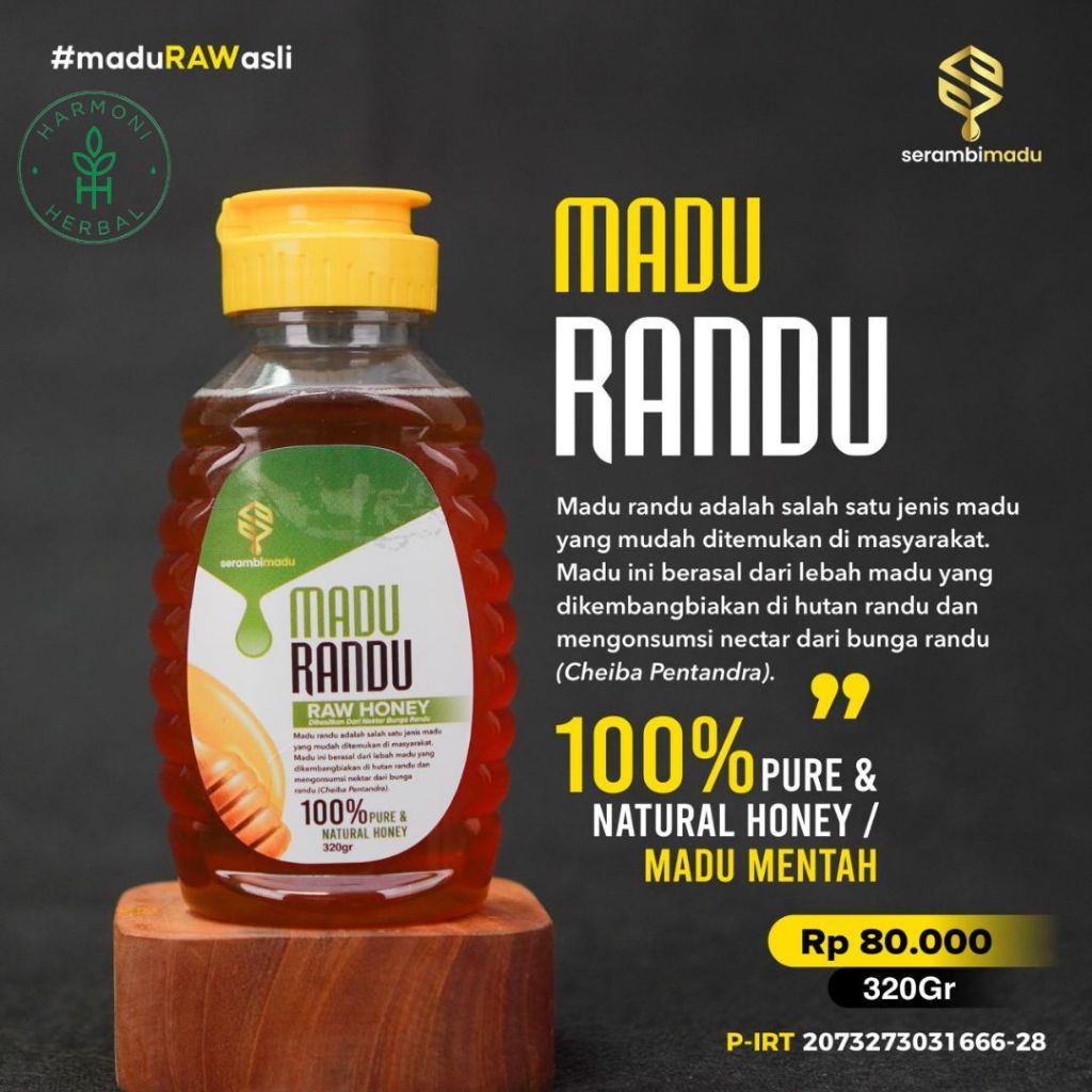 

Madu Randu Raw Honey 320gr Pure & Natural Honey
