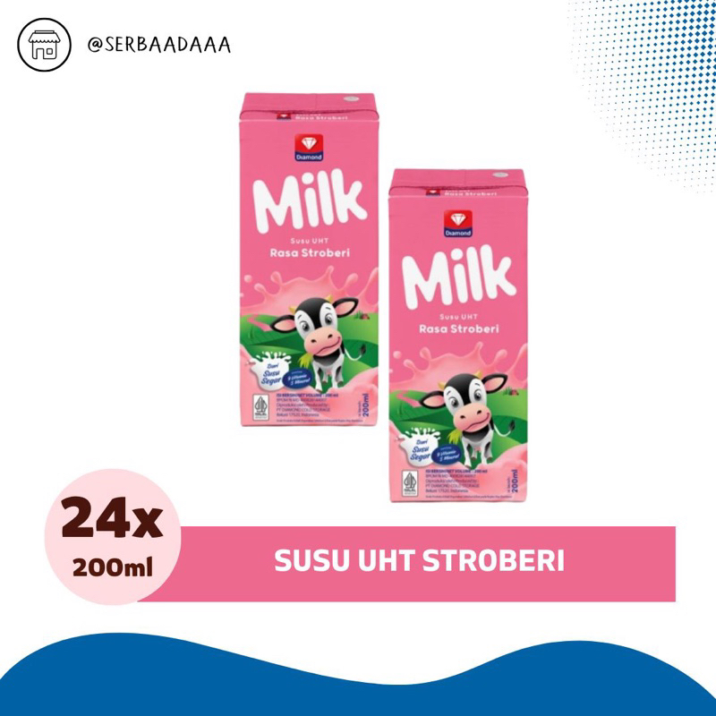 

RB Diamond UHT Milk 200ml 1 Karton Isi 24pcs Bisa Mix