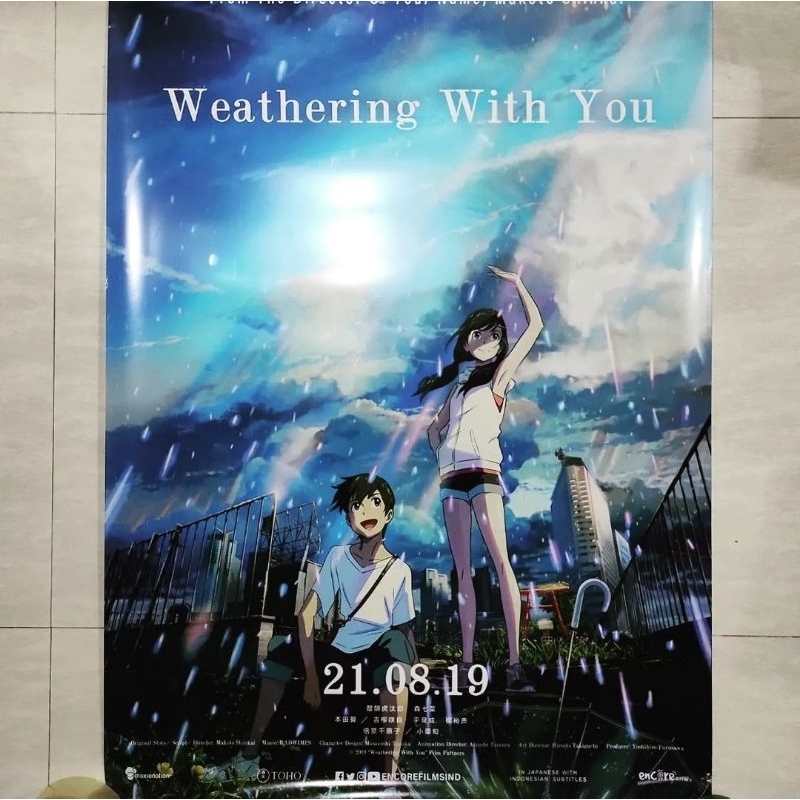 POSTER LOBBY BIOSKOP ORI Makoto Shinkai - Weathering With You
