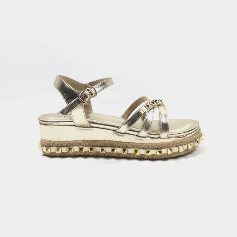 M&T Espadrilles Wedges Ambetha Cow Leather