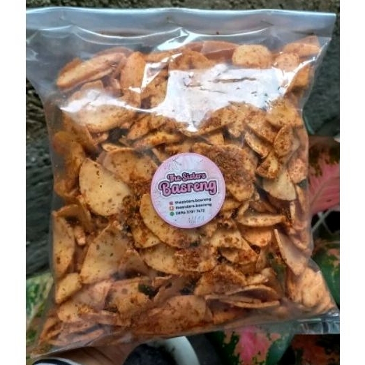

Basreng Pedas Daun jeruk & pedas manis 500gram