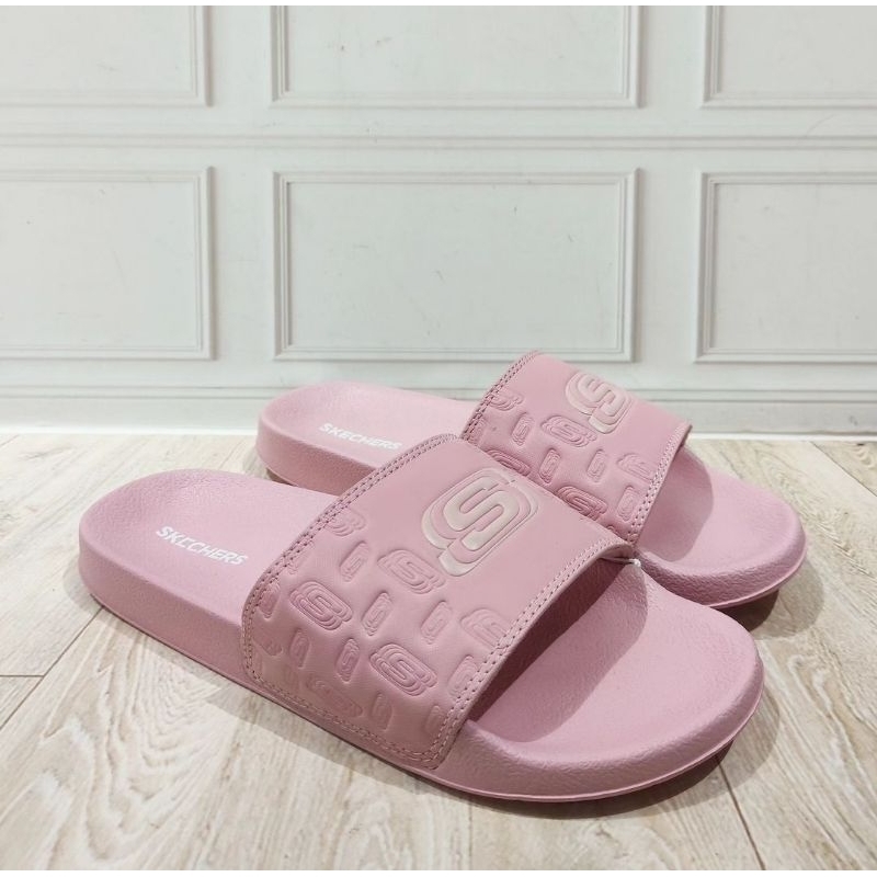 Sandal Slip Selop SKECHERS Side Lines 2.0 8730035/PNK 100% Original (Size 40)