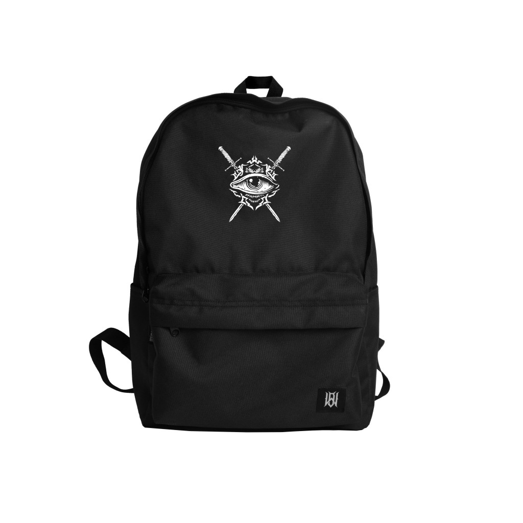 Tas Sekolah Pria Distro Hitam Monster Eyes Deadwild
