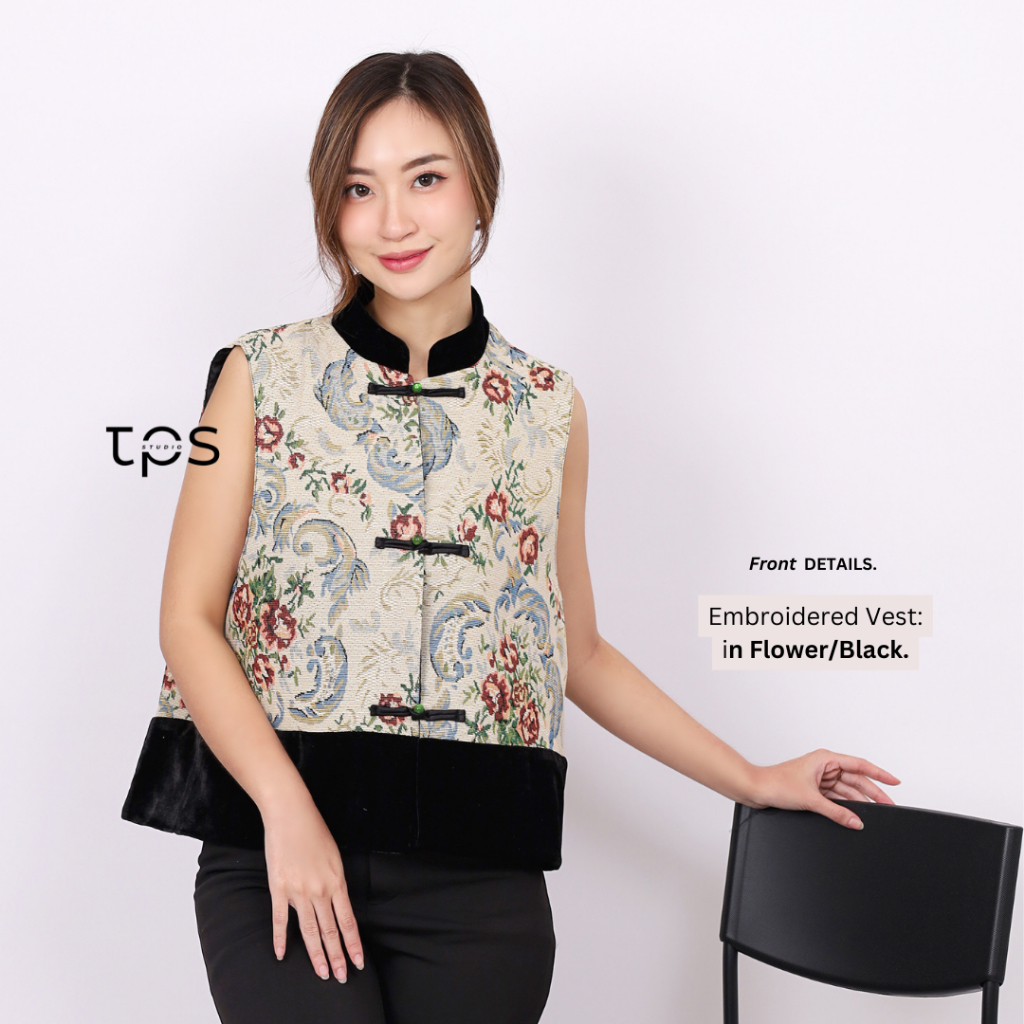 [TPS] CNY Vest - Atasan Wanita Imlek Premium Import Chinese Embroidered Women / CNY Top / Baju Imlek