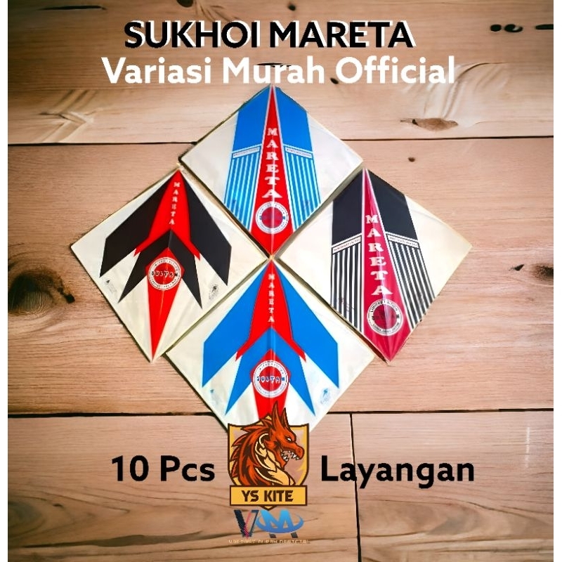 10 Pcs Layangan Sukhoi Mareta Premium Full Petung Special Turnamen