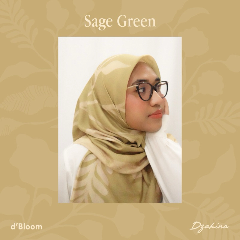 d’Bloom - Sage Green | Printed Hijab Scarf