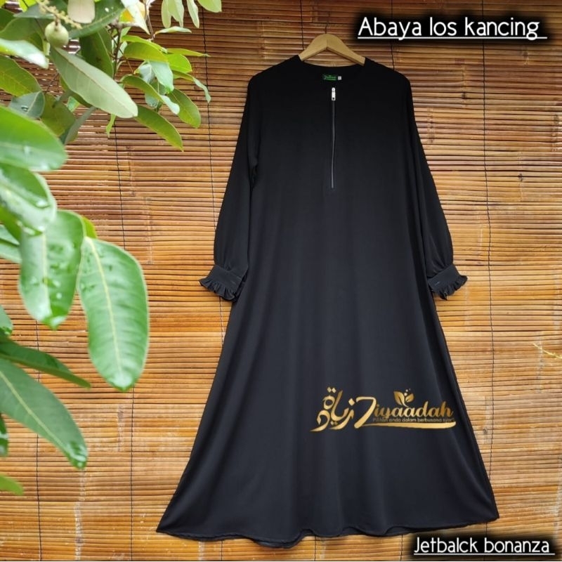 Gamis Akhwat Set Gamis Safar Abaya Los Kancing Dewasa S M L dan XL