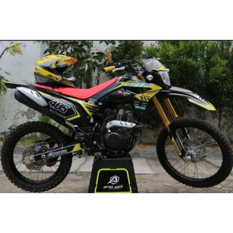 Decal CRF Kuning Hitam Bahan Premium MAXDECAL