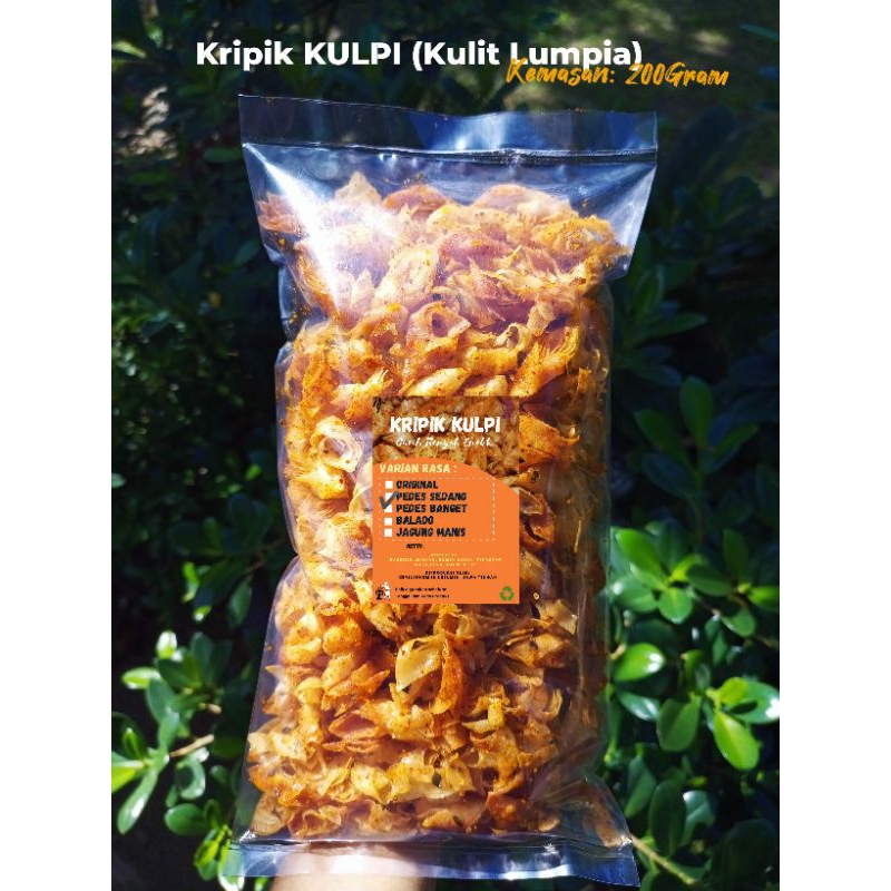 

KRIPIK KULPI | Kulit Lumpia | Kemasan 200Gram | Bisa Request Varian Rasa