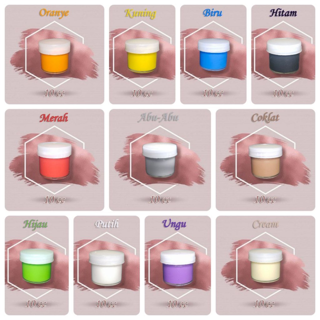 

Cat Air Lukis Anak Finger Paint 10 CC Cat Lukis Patung Kanvas 10ml Water Color Paint