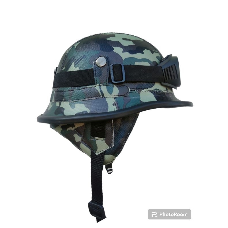 HELM NAZI KULIT KUALITAS PREMIUM BISA COD/helm Nazi doreng/Nazi hitam/Nazi coklat