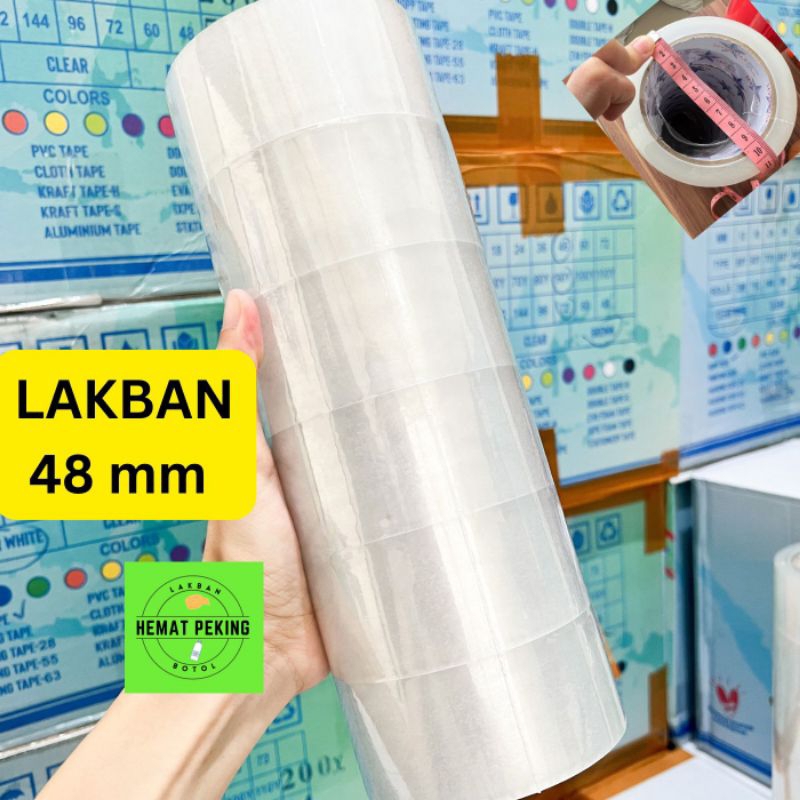 

Lakban 48 mm 90 yard 1 slop (isi 6 pcs) surabaya