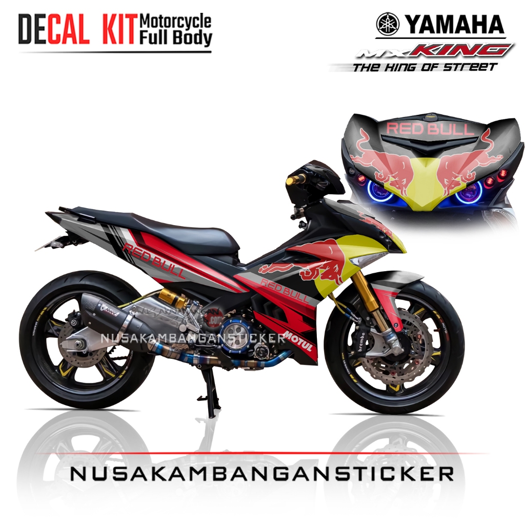Decal Sticker MX-King 150 Banteng Black 02 Stiker full Body