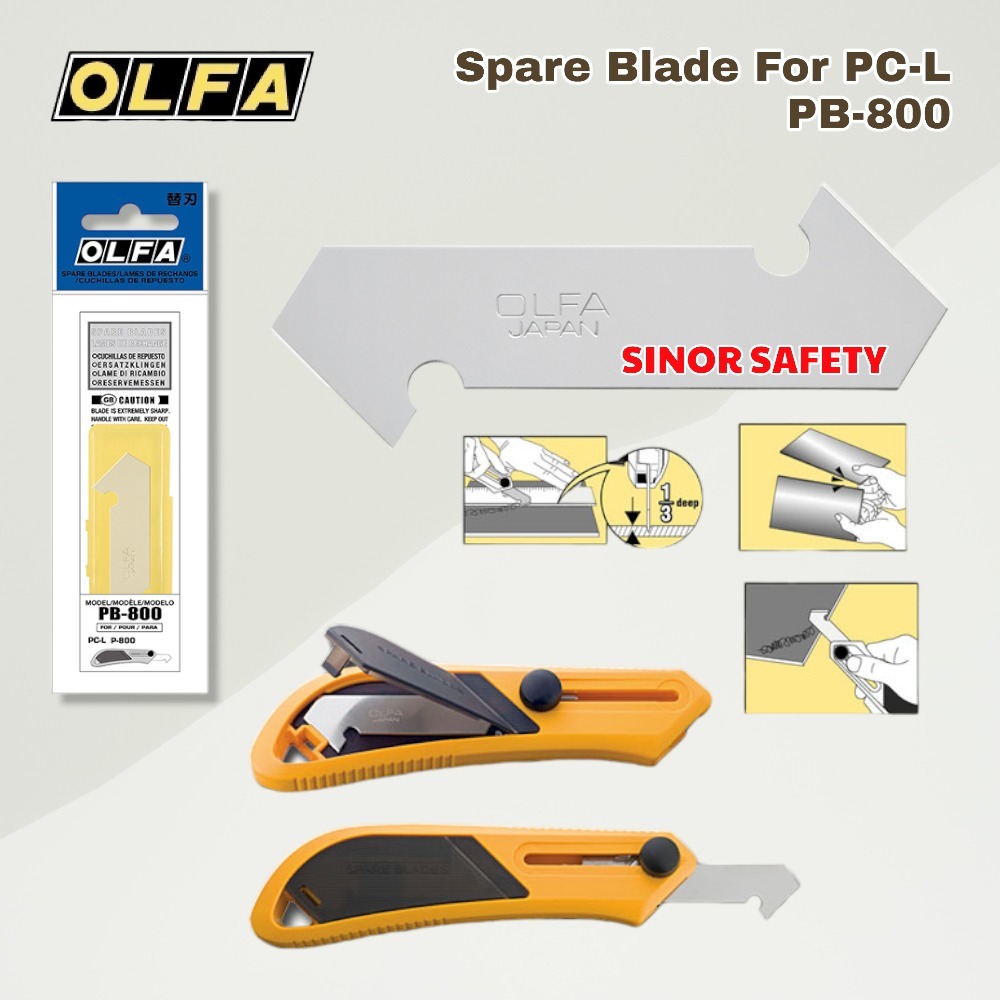

REFILL Olfa PC-L Heavy Duty Plastic Laminate Acrylic cutter (PB-800) Spare Blade