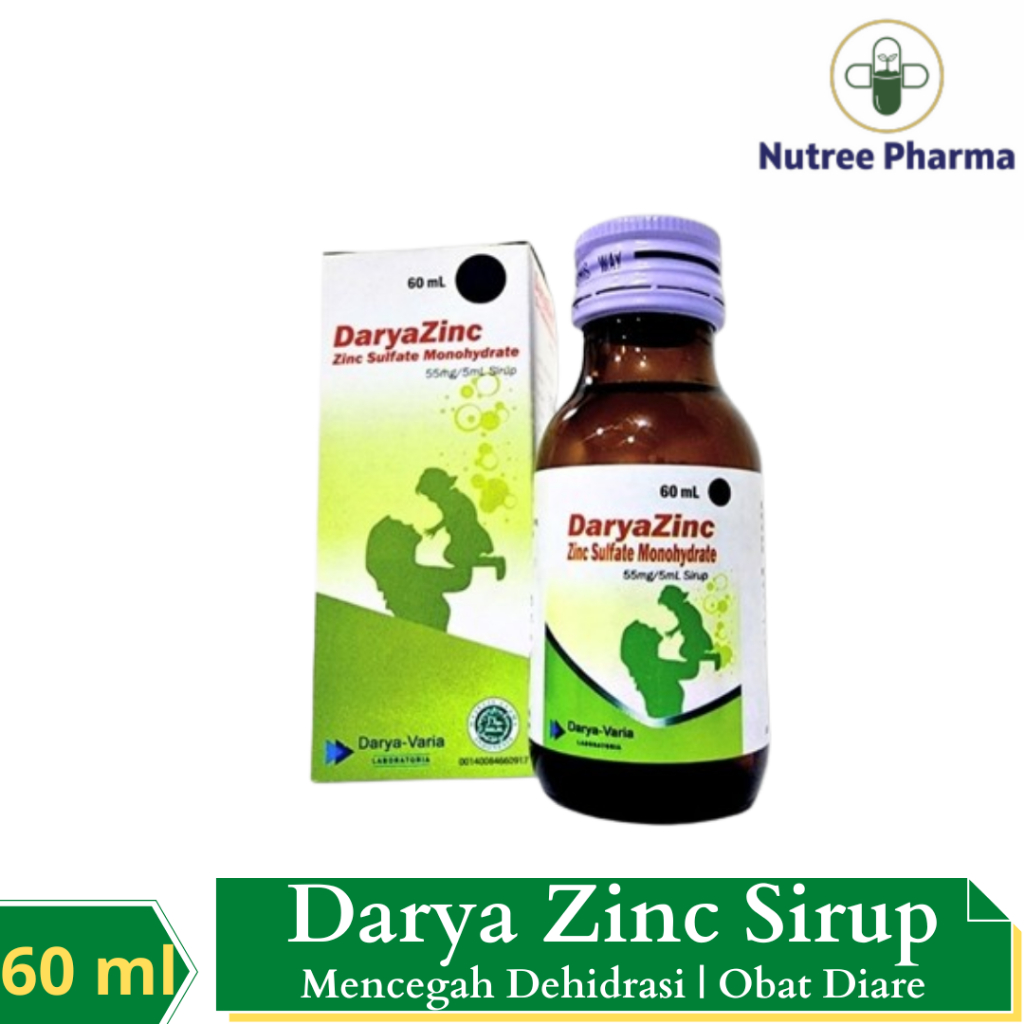 ⚡MURAH & DIJAMIN ORI⚡ DARYA ZINC SYRUP 60 ML | Pengganti Cairan Tubuh Bayi & Anak | Obat Diare Anak 