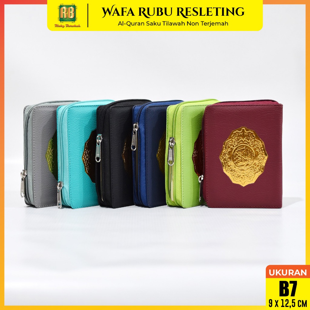 Alquran Al Wafa Mini Kecil Tanpa Terjemahan Rubu’ QPP Resleting B7 Al Quran 15 Baris Rasm Utsmani No