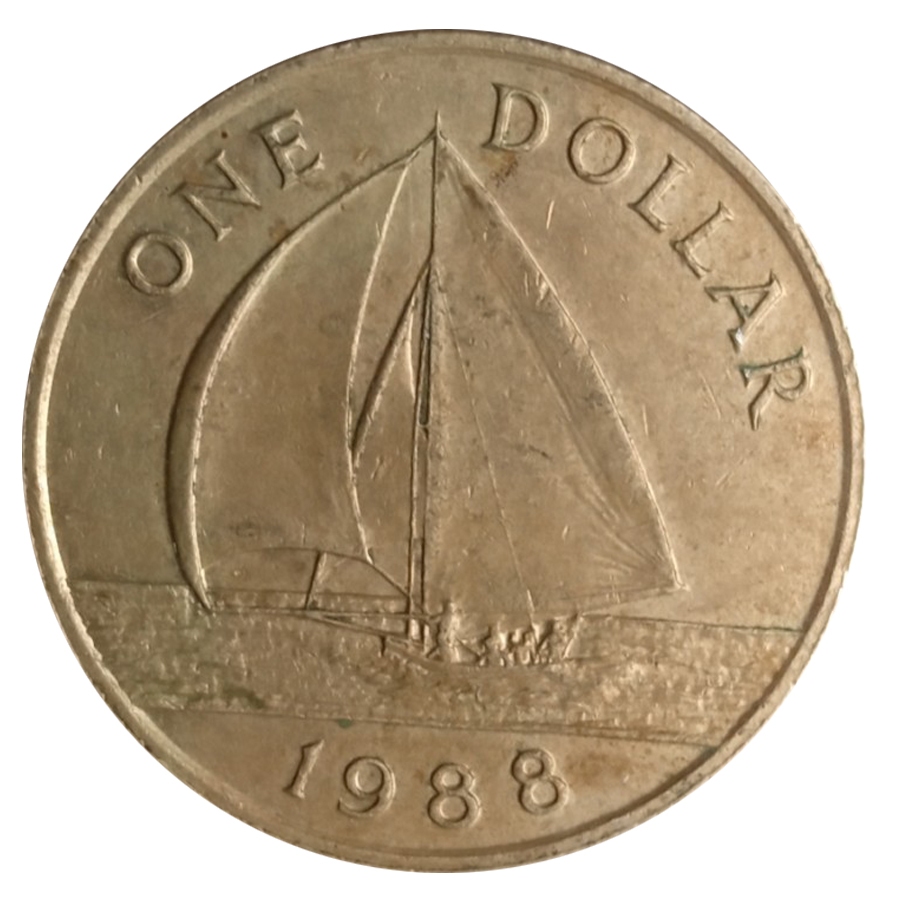 Koin Kuno Bermuda 1 Dollar tahun 1988-1997 (tahun acak) potret ke 3 | Koin Asing Mancanegara