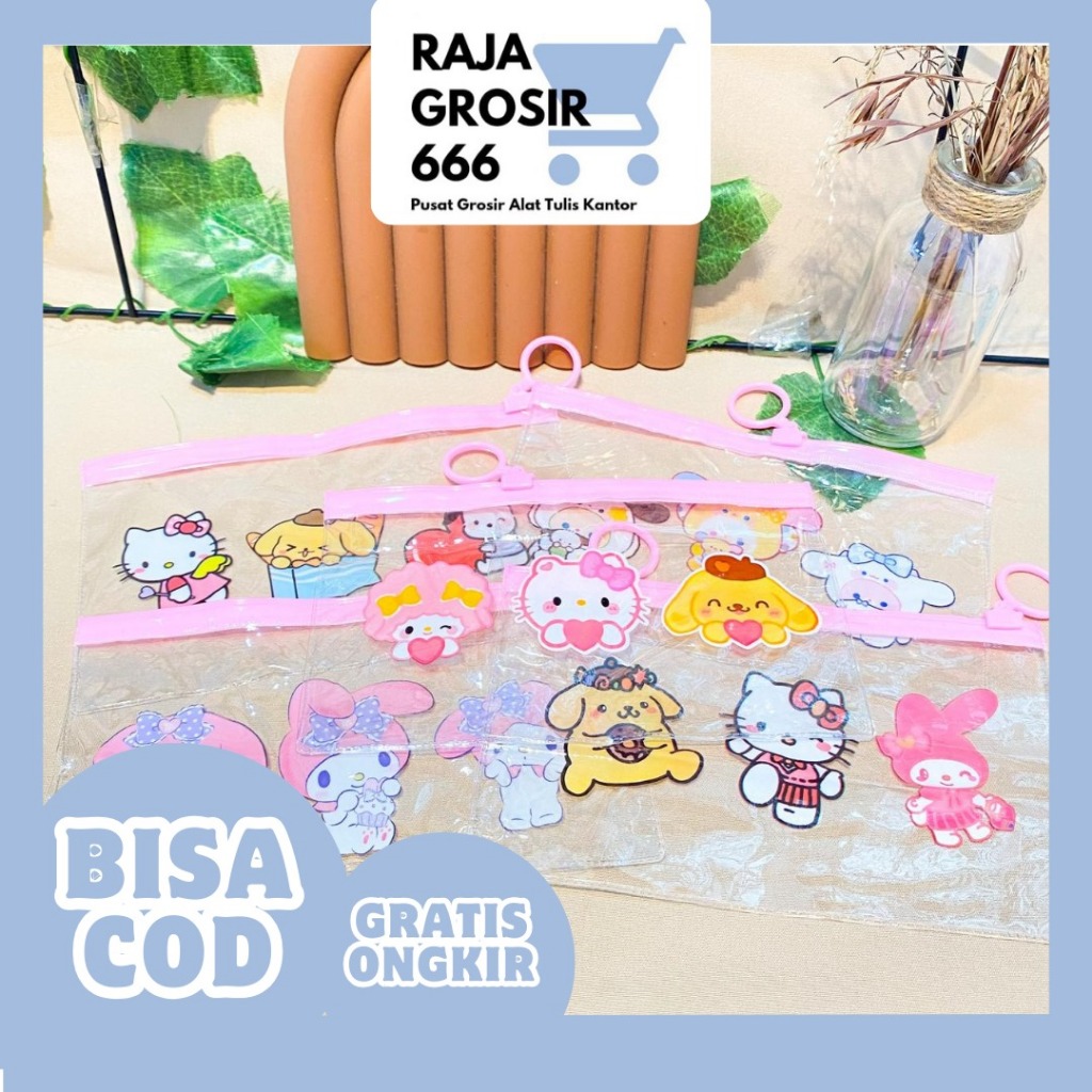

KOTAK PENSIL PVC KECIL SELETING KARTUN SANRIO KP-1127 pouch zipper ziplock amplop TERBARU ESTETIK LUCU