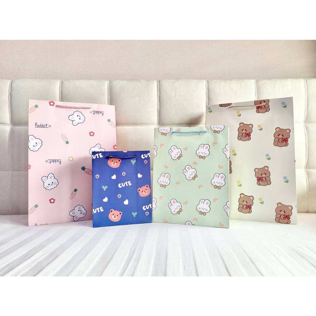 

Paper Bag V motif Cute Rabbit / Tas Kertas / Tas Kado / Tas Souvenir