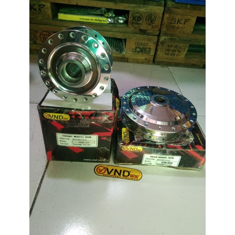 tromol set depan belakang VND yamaha freego crome polish ori vnd