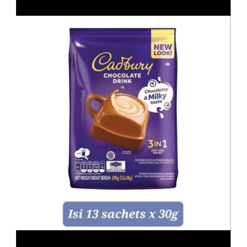 

Cadbury drink minuman coklat cadbury chocolate drink 13sachet