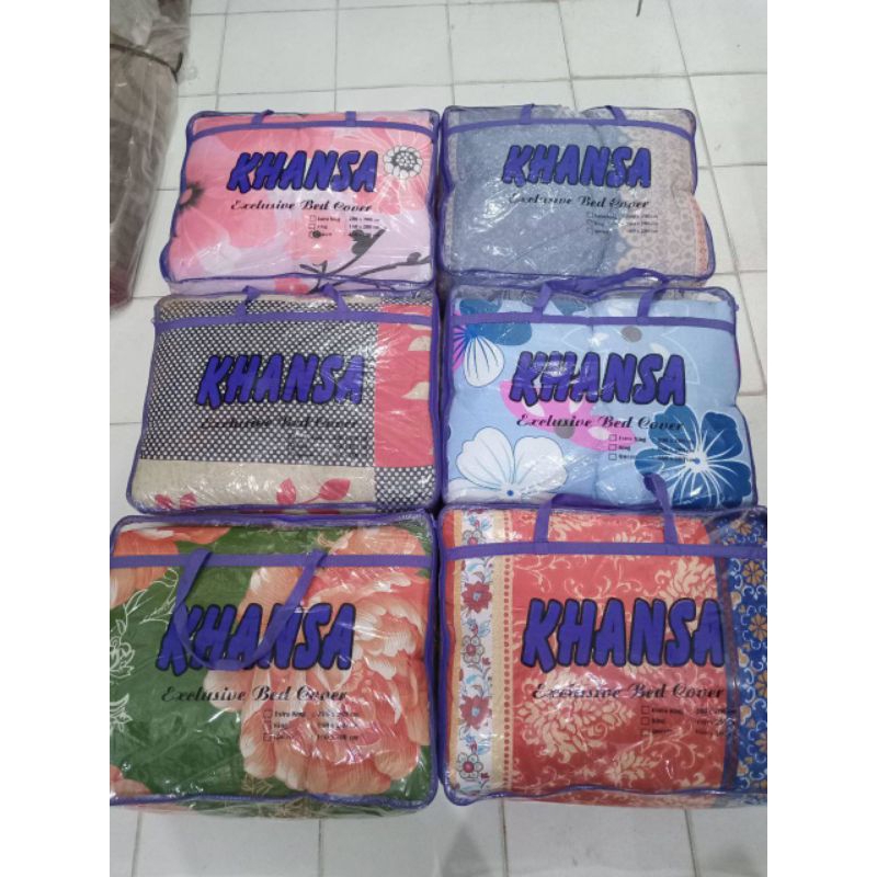 BED COVER KHANSA JUMBO KING BISA PILIH MOTIF
