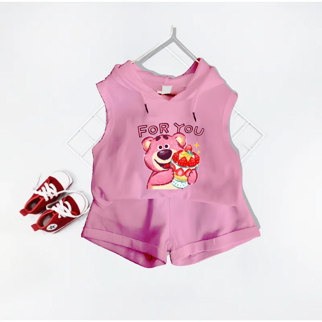 CLSTORE Setelan Singlet Anak 1-6 Tahun Lotso FOR YOU