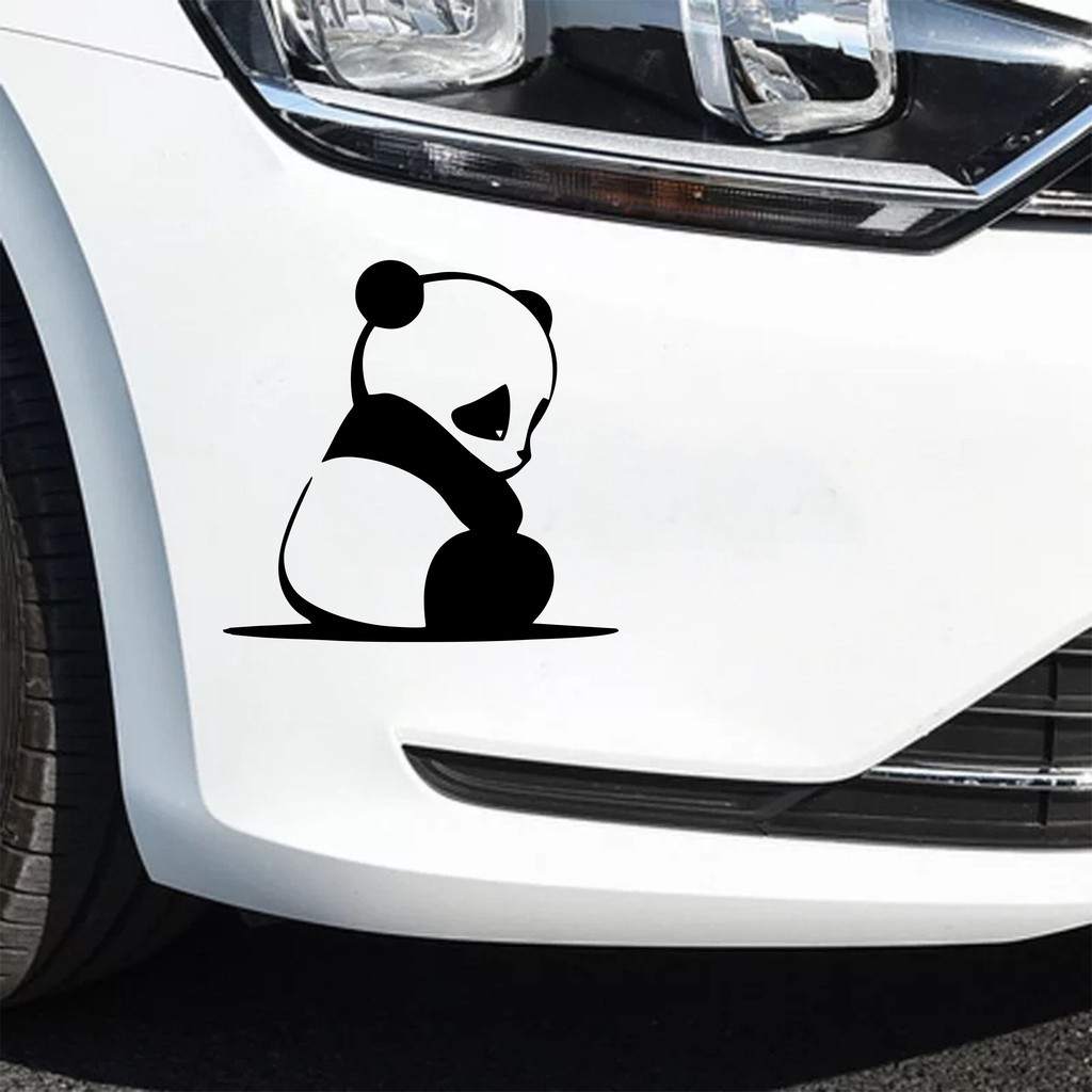 Cutting stiker Anak panda lucu sedih untuk variasi kaca jendela dan body mobil