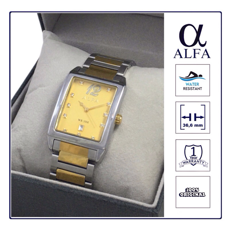 ALFA Jam Tangan Pria Tahan Air 88057 Original