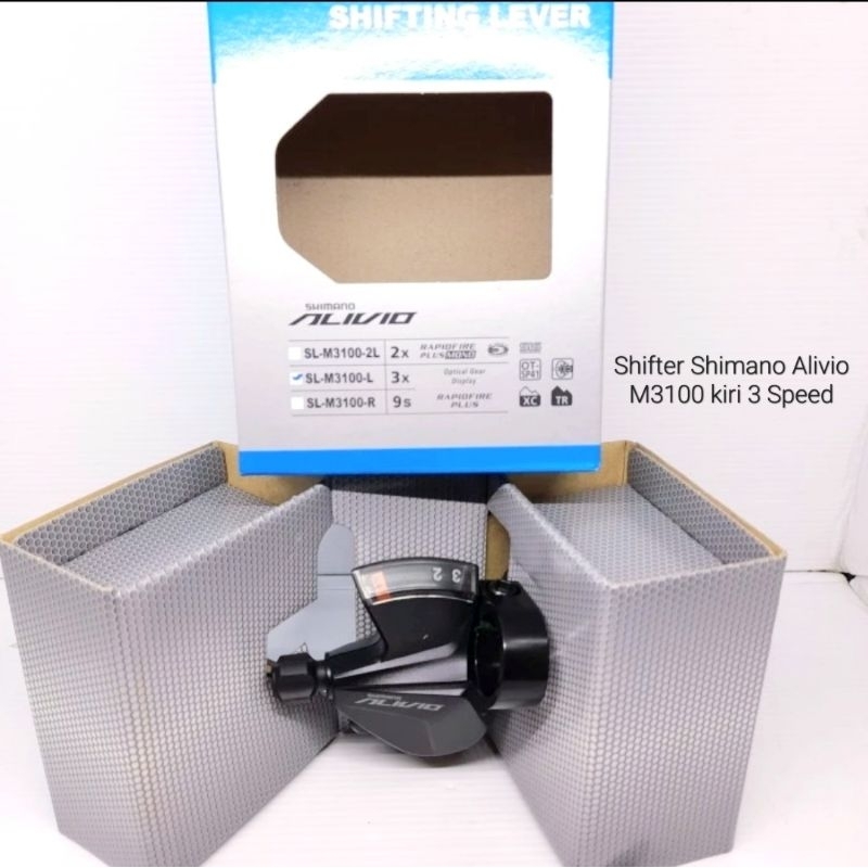 SHIFTER SHIMANO ALIVIO M3100 KIRI 3 SPEED PENGOPER GIR DEPAN SEPEDA GUNUNG MTB FEDERAL DLL