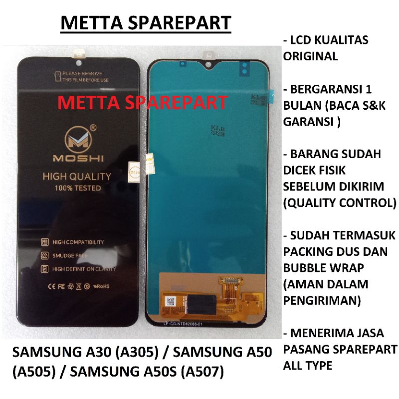 Original OEM LCD Touchscreen Samsung A30 (A305) / Samsung A50 (A505) / Samsung A50S (A507)