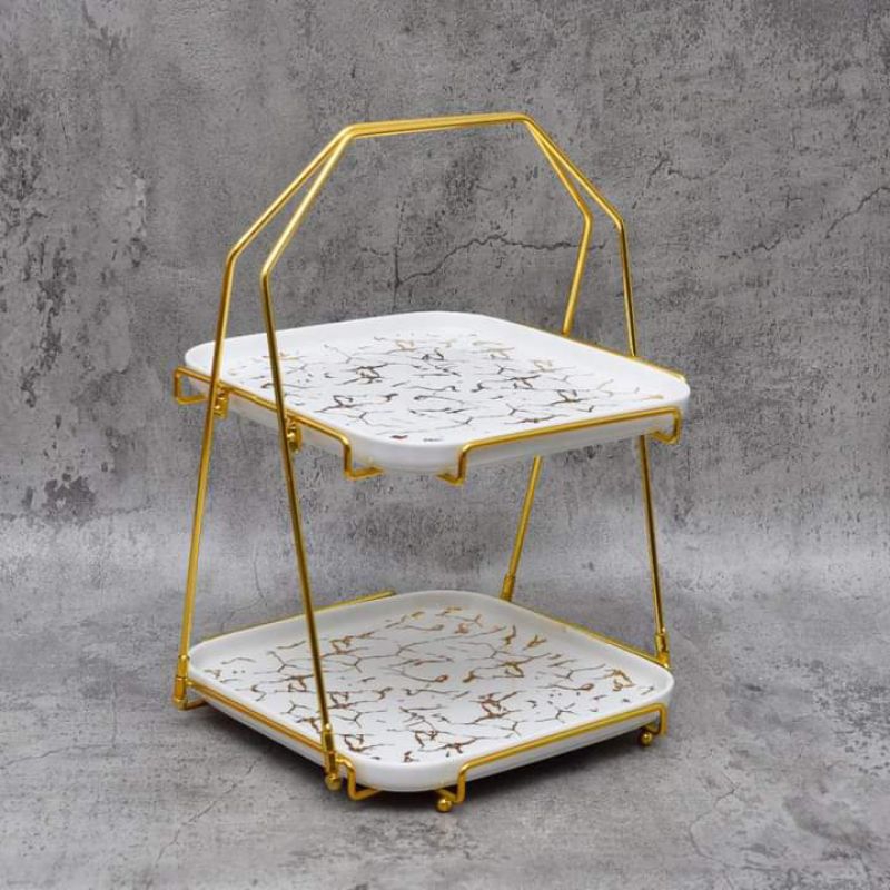 Standing Kue Keramik Marble Fiorenza Bertingkat 2 MP-388