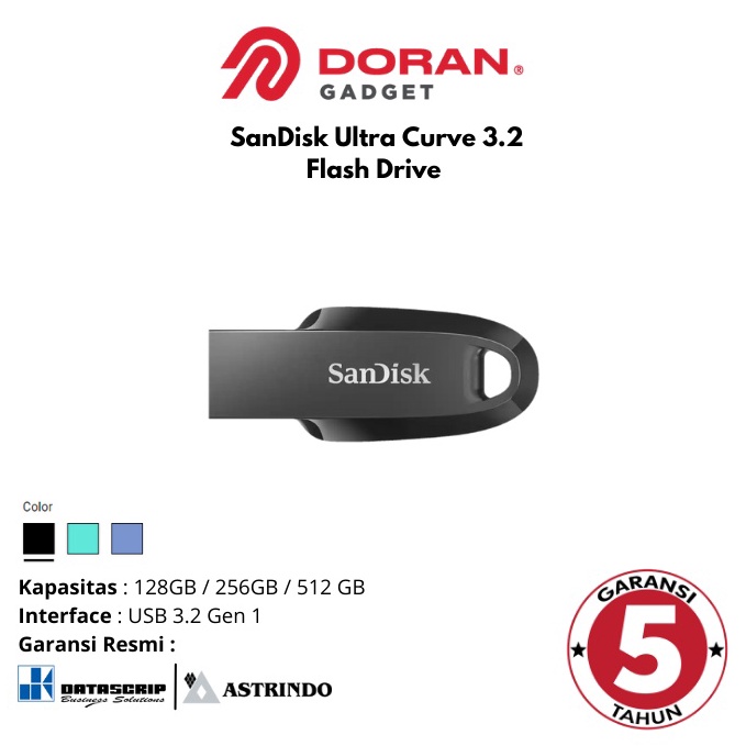 KODE L42G Flashdisk Flash Disk 128GB 256GB 512GB  128 256 512 GB Sandisk Ultra Curve 32 CZ55  Garans
