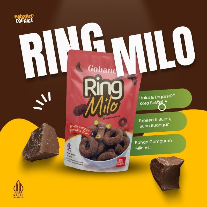 

Jajanan viral camilan manis Snack ring keju cokelat berlapis milo