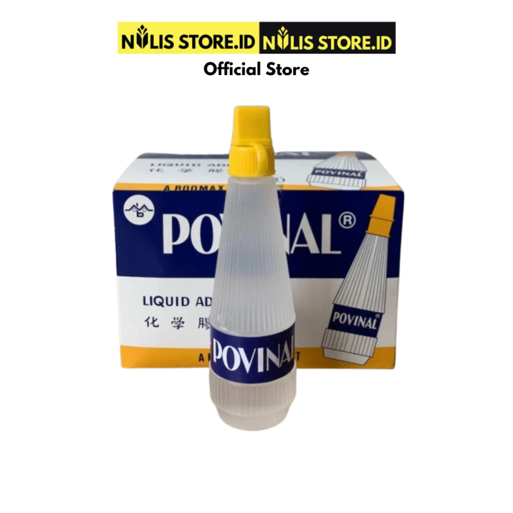 

Lem Kertas POVINAL 111-112 22ml & 75ml (1 Pc) / Lem Kertas / Lem Cair / Lem Bening