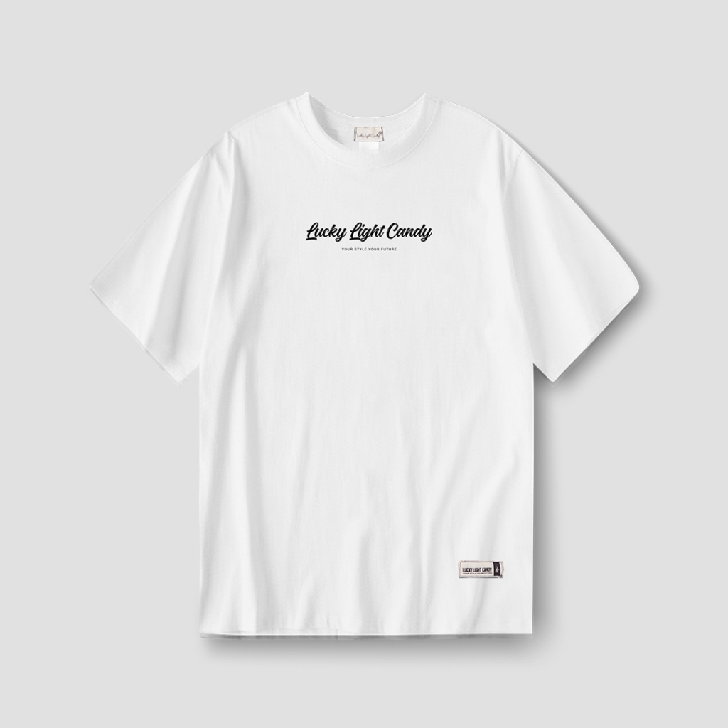 Lucky Light Candy - Script ( White / T - Shirt )