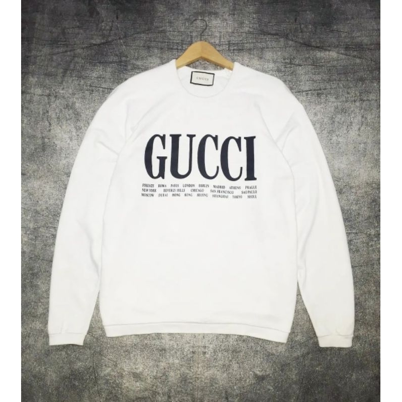 crewneck gucci bahan tebal mantap model oversize preloved