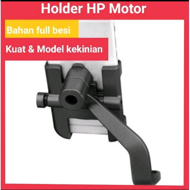 HOLDER HP MOTOR BAHAN BESI ALUMUNIUM SPION MOTOR GOOD QUALITYY