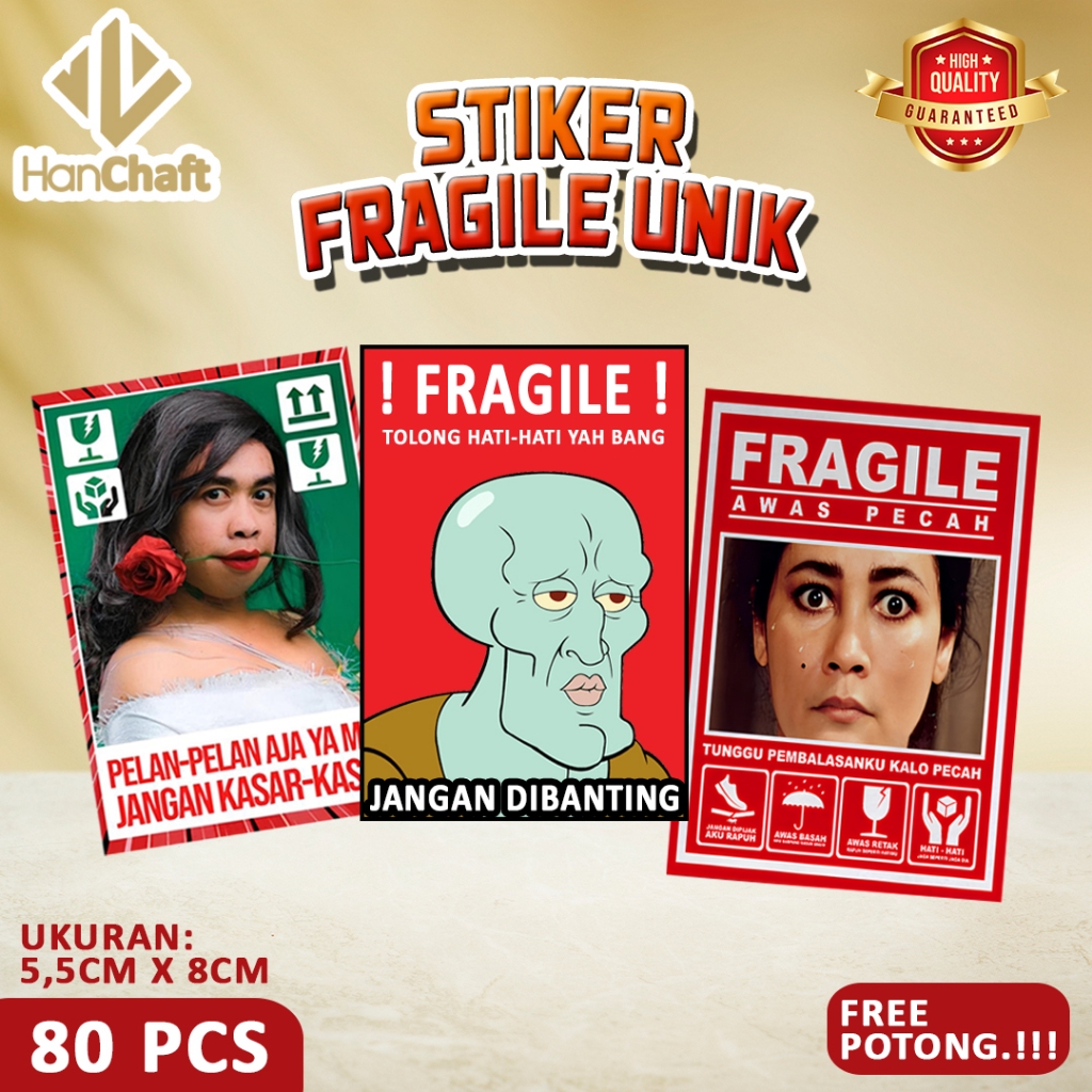 

Stiker Fragile Unik 80 PCS | Stiker Fargile Jangan Di Banting