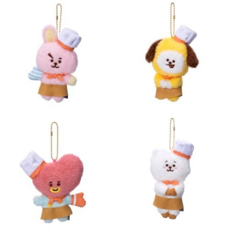 cooky chimmy tata rj  BT21  Kitchen Doll Mascot Keyring Plush