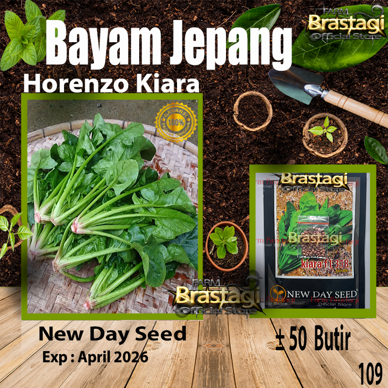FBTG - 50 Benih Bibit Biji - Bayam Jepang Horenso Kiara F1 318 Horenzo Seeds - NDS - SKU 109