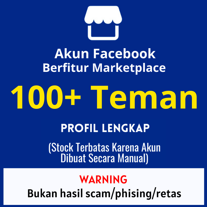 Akun Facebook Marketplace / Akun FB MP / Garansi