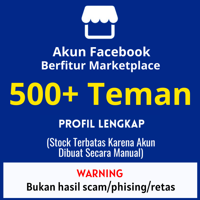 Akun Posting Facebook Marketplace (FB MP) Berkualitas