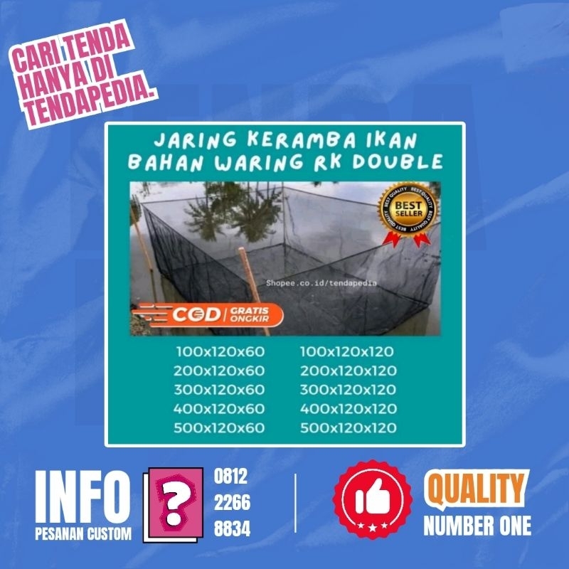 JARING KERAMBA IKAN APUNG BAHAN WARING RK DOUBLE