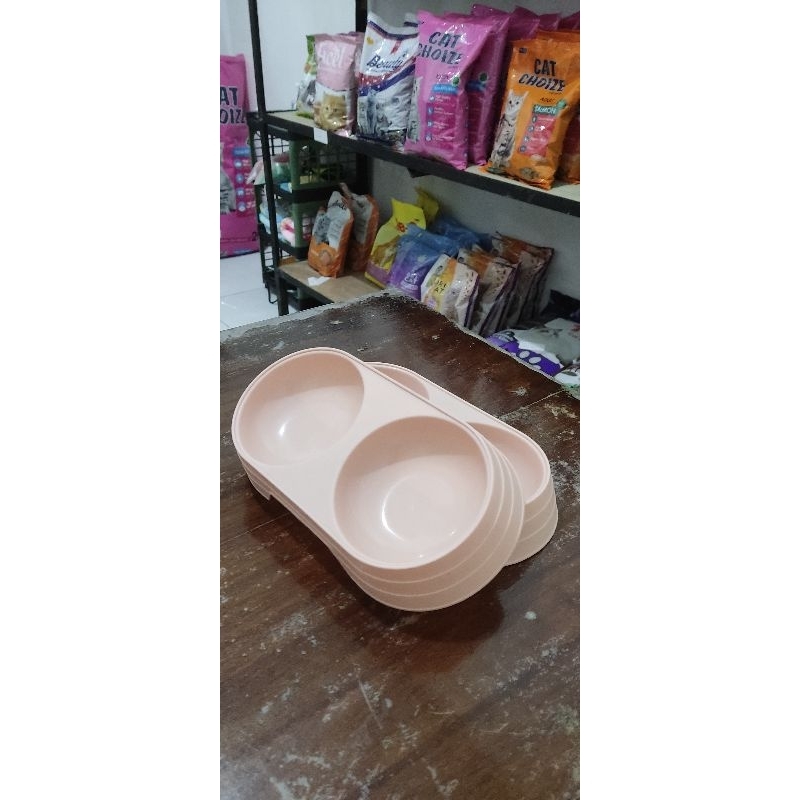wadah makan kucing double kecil